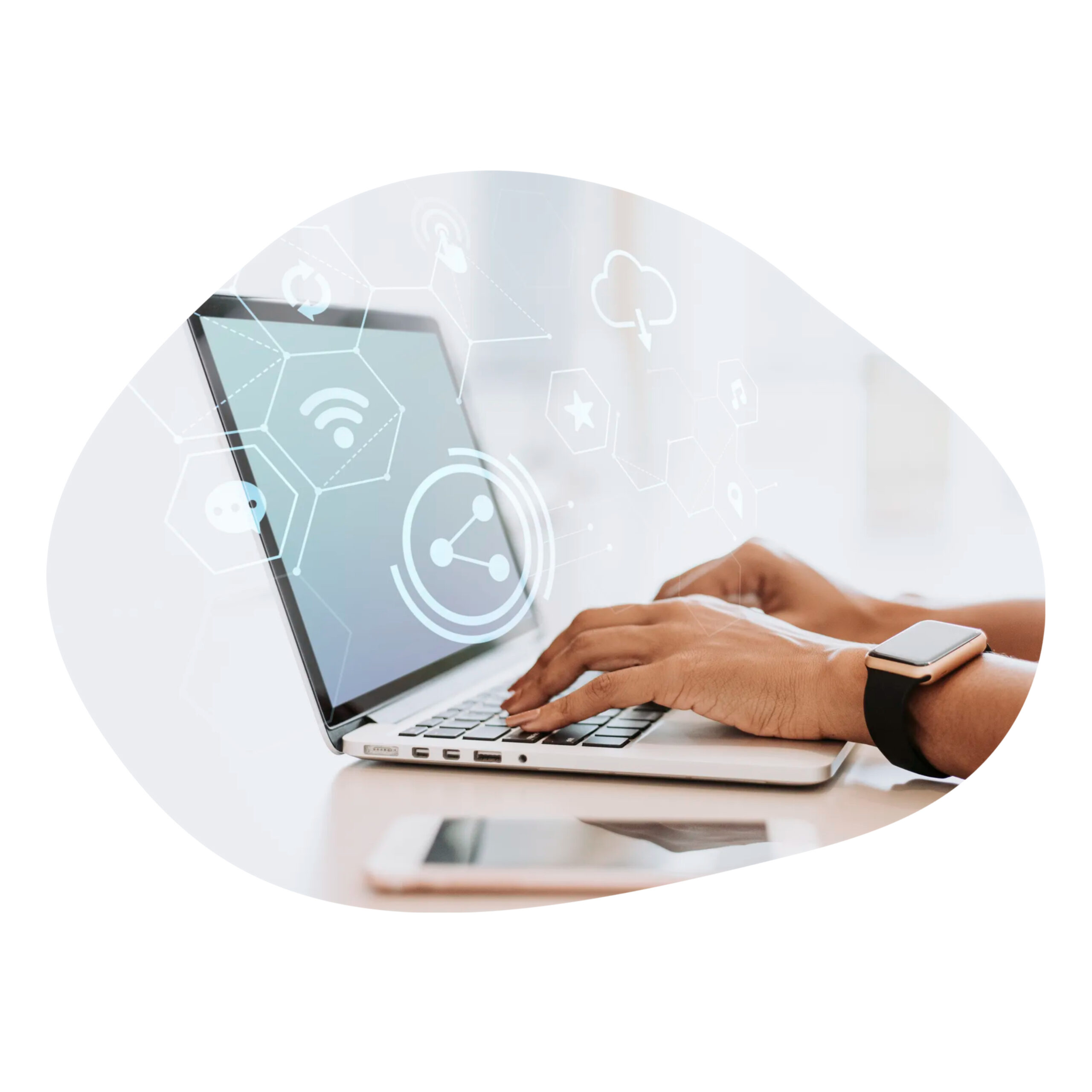 Cybersecurity png badge element, transparent background